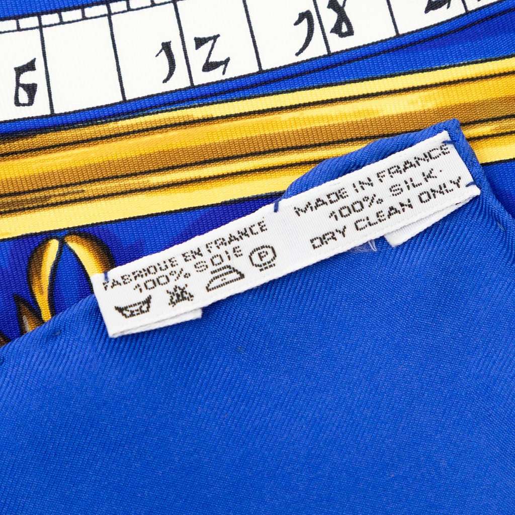 Hermès Astrologie Forever Silk Scarf 90 Blue Very good - Back View