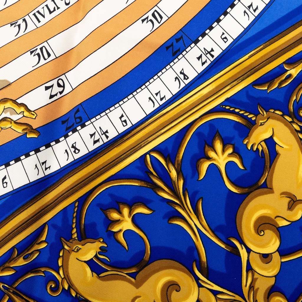 Hermès Astrologie Forever Silk Scarf 90 Blue Very good - Box View