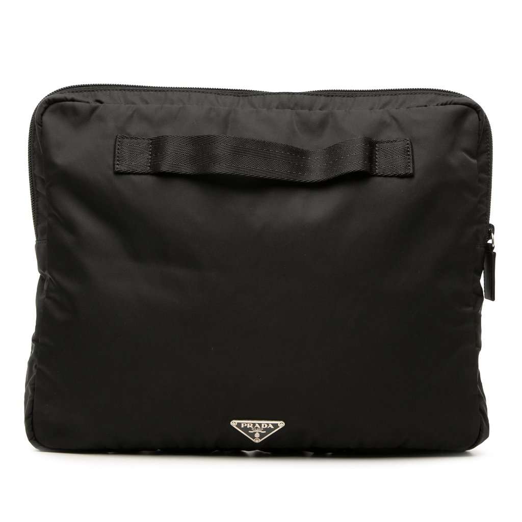 Prada Tessuto Laptop Case Black Very good - Front View