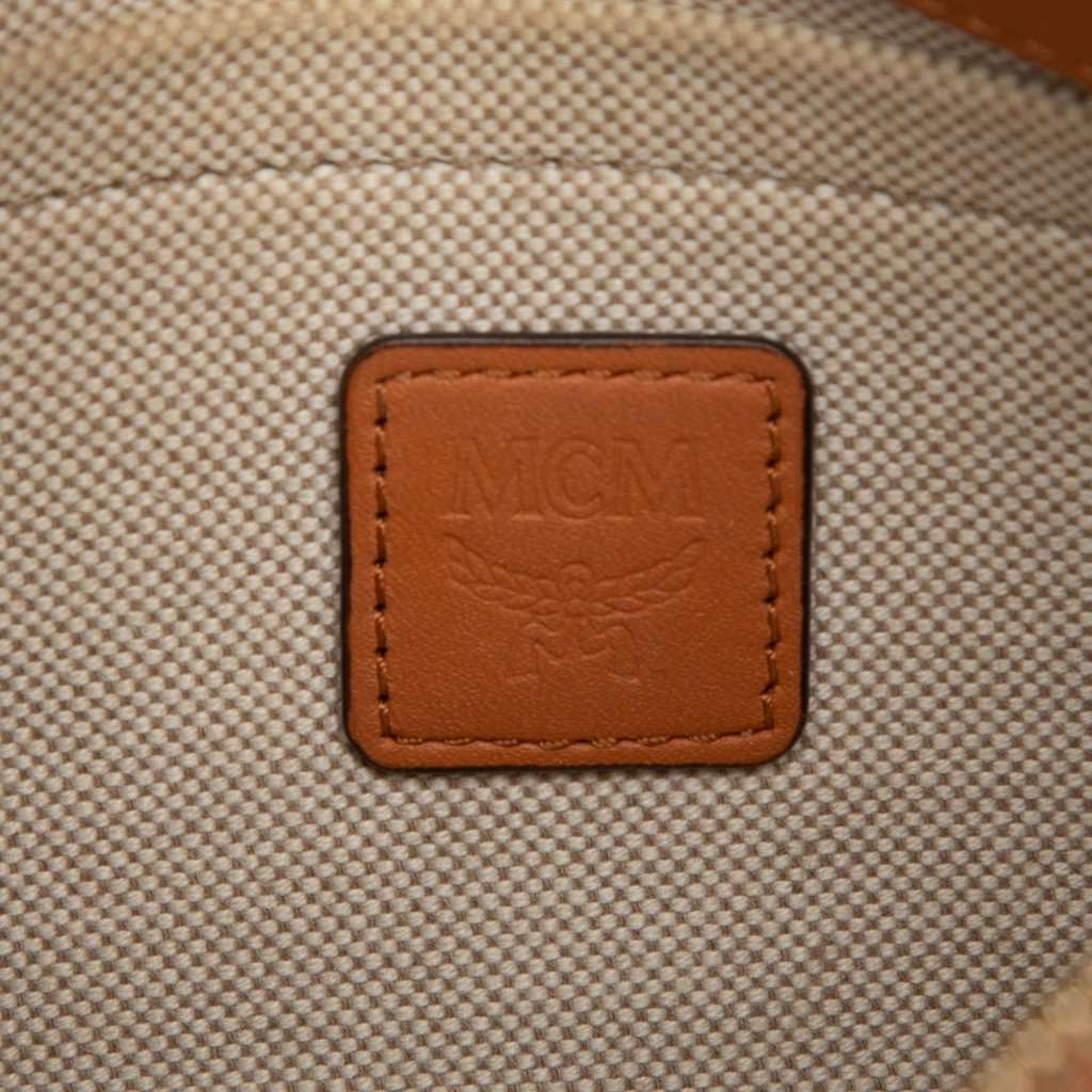 MCM Mini Visetos Coated Canvas Delmy Chain Satchel Brown Very good condition - Box View