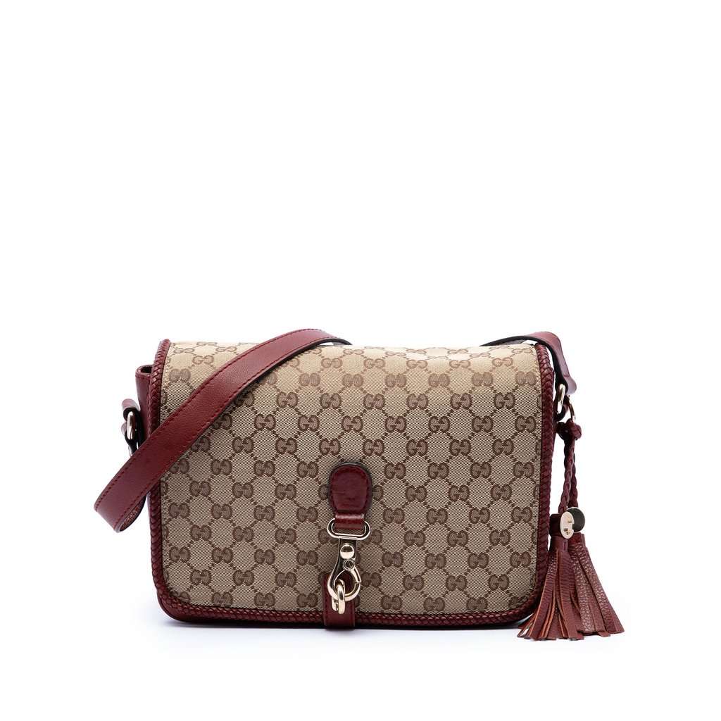Gucci GG Canvas Marrakech Crossbody Beige Very good condition - Front View