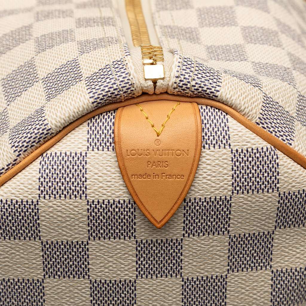 Louis Vuitton Damier Azur Keepall 50 White Very good - Box View