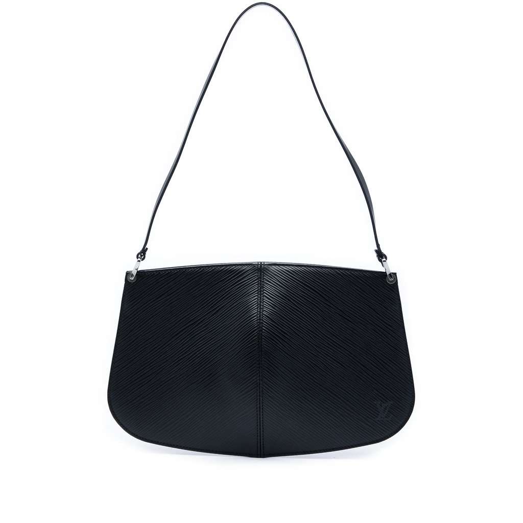 Louis Vuitton Epi Demi Lune Pochette Black Leather Very good - Front View