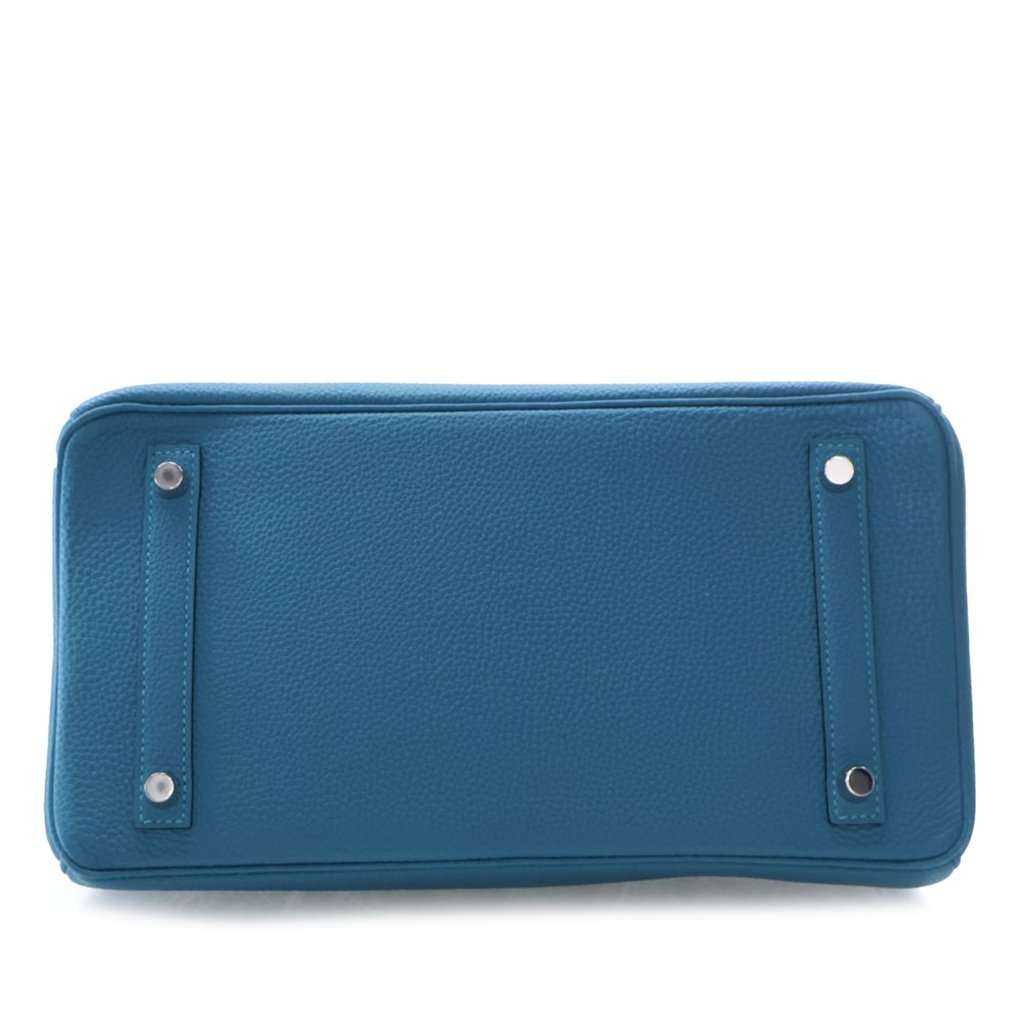 Hermès Togo Birkin Retourne 30 Blue Leather Very good condition - Inside View