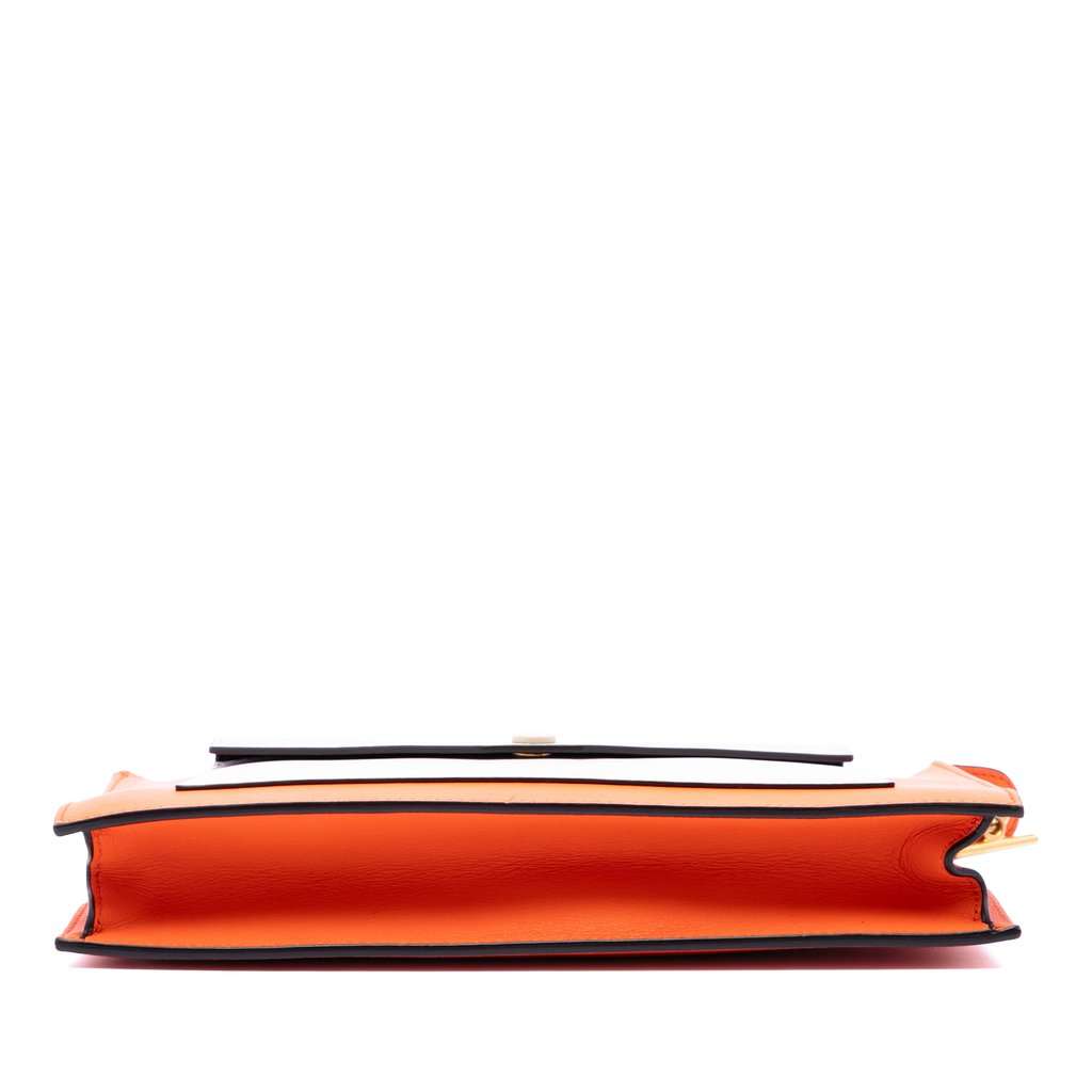 Celine Tricolor Leather Pocket Envelope Zip Crossbody Orange Leather Very good condition - Inside View