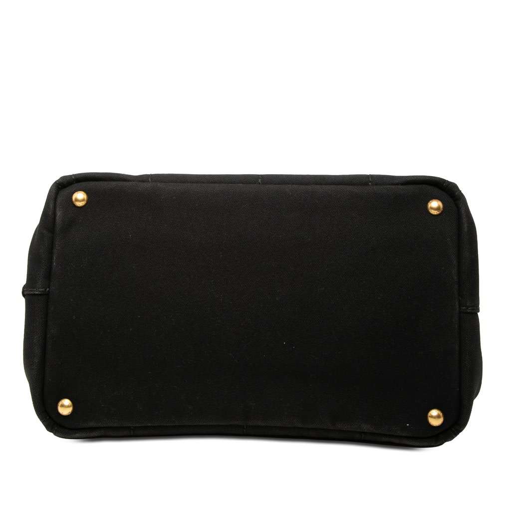 Prada Canvas Canapa Logo Satchel Black Very good condition - Inside View