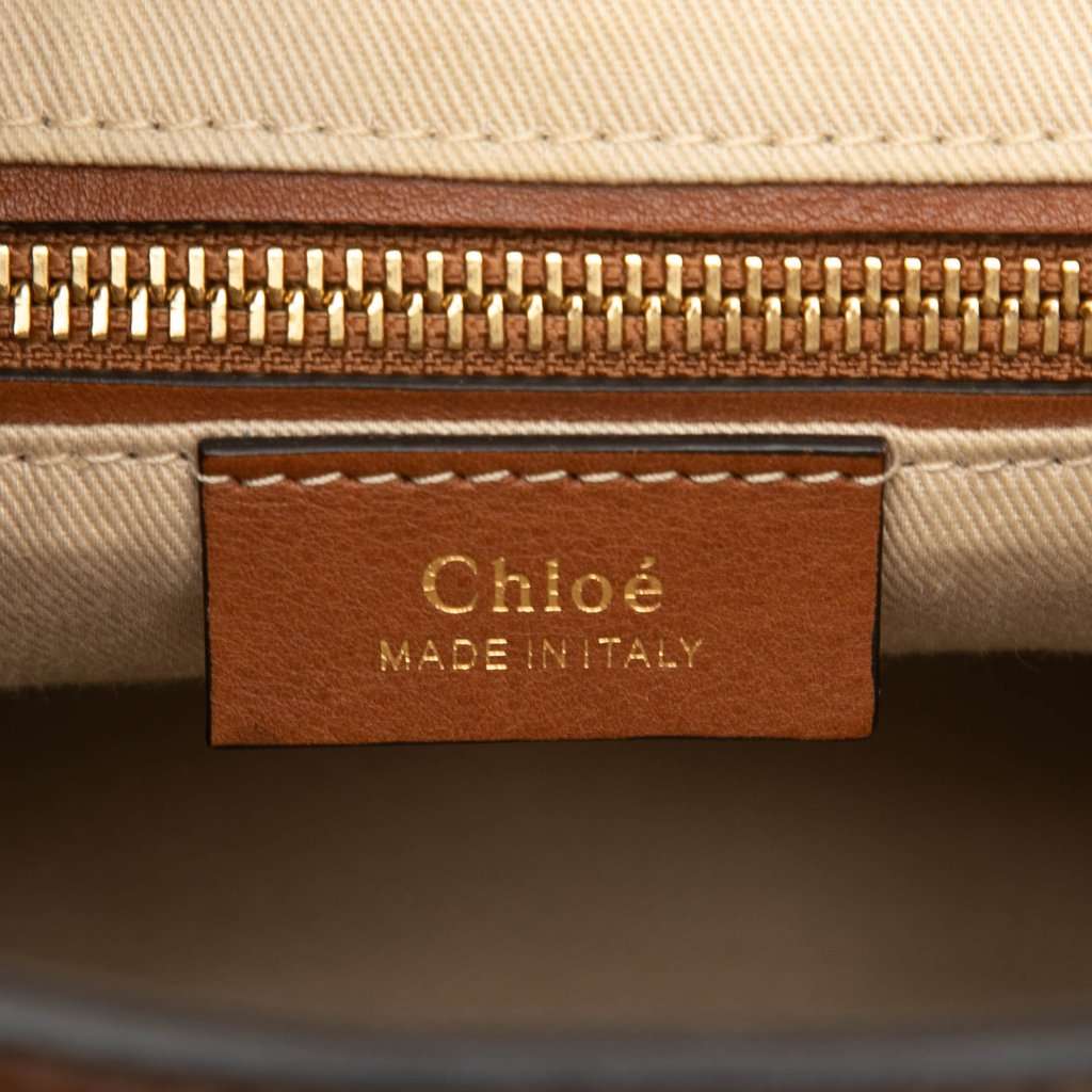 Chloé Medium Calfskin and Suede Faye Backpack Brown Leather Very good condition - Box View