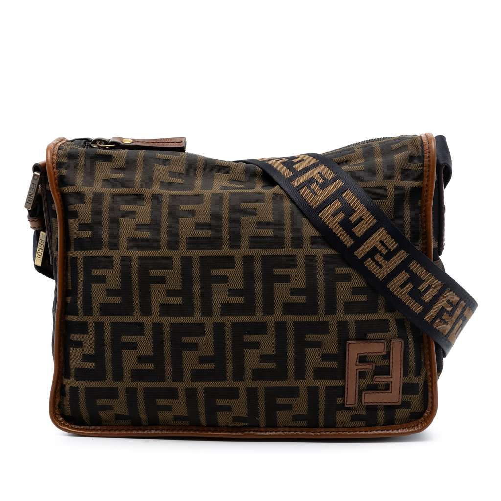 Fendi Zucca Canvas Crossbody Brown Very good condition - Front View