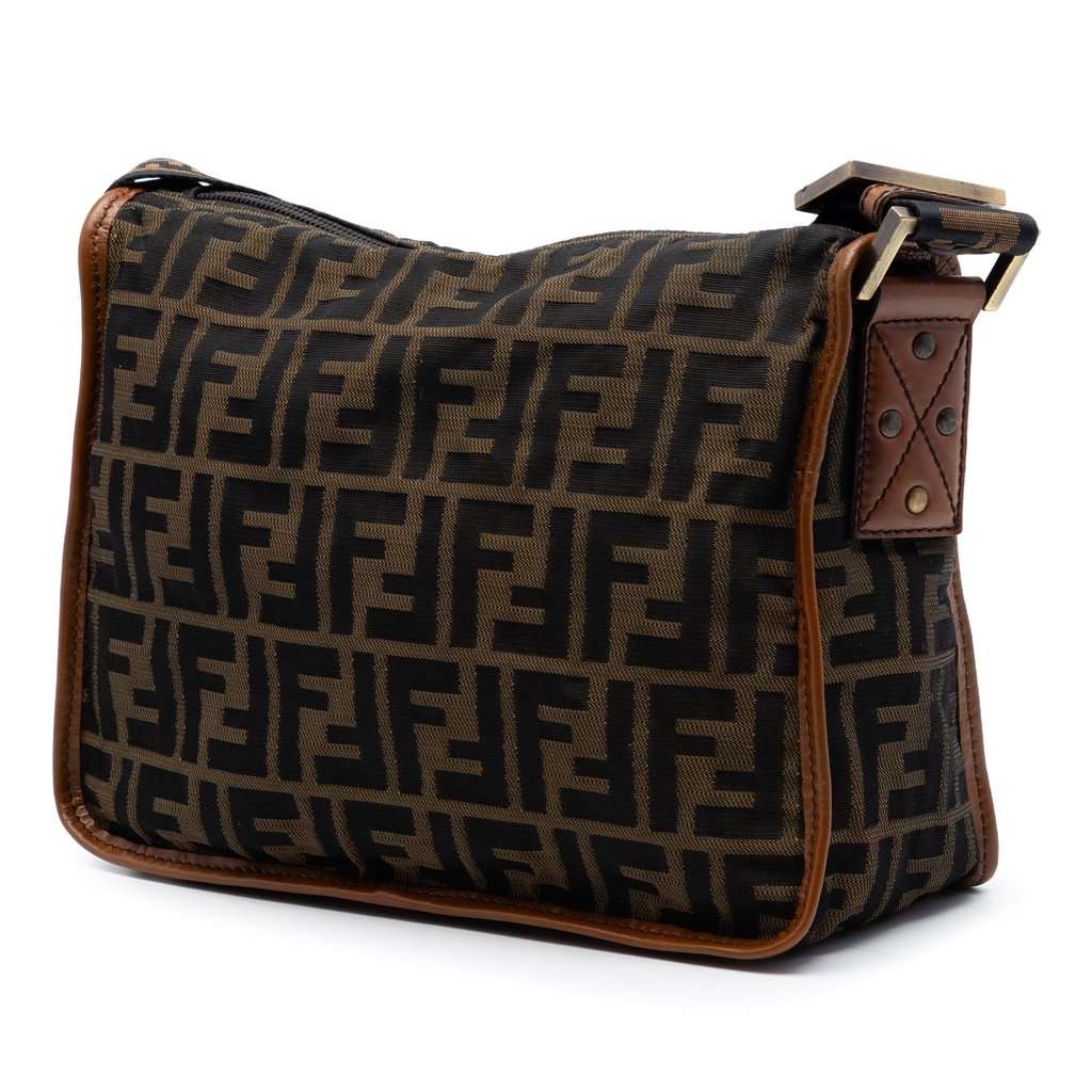Fendi Zucca Canvas Crossbody Brown Very good condition - Back View
