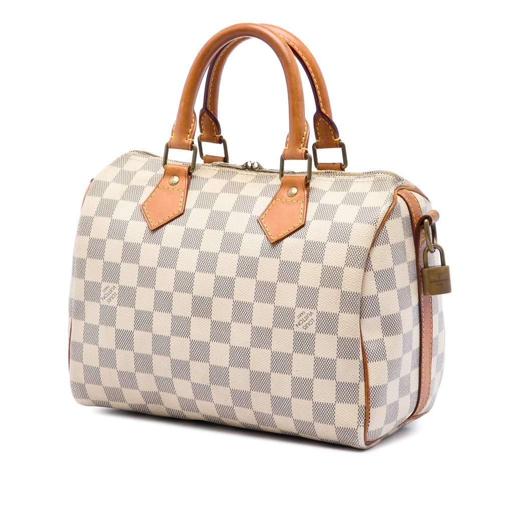 Louis Vuitton Damier Azur Speedy Bandouliere 25 White Very good condition - Back View