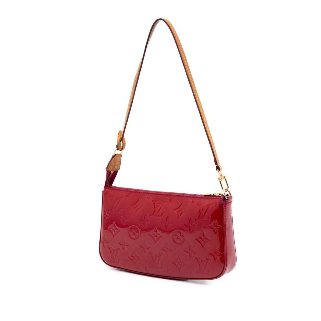 Louis Vuitton Monogram Vernis Pochette Accessoires Red Leather Very good condition - Back View