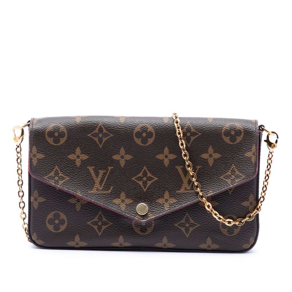 Louis Vuitton Monogram Pochette Felicie Brown Very good - Front View