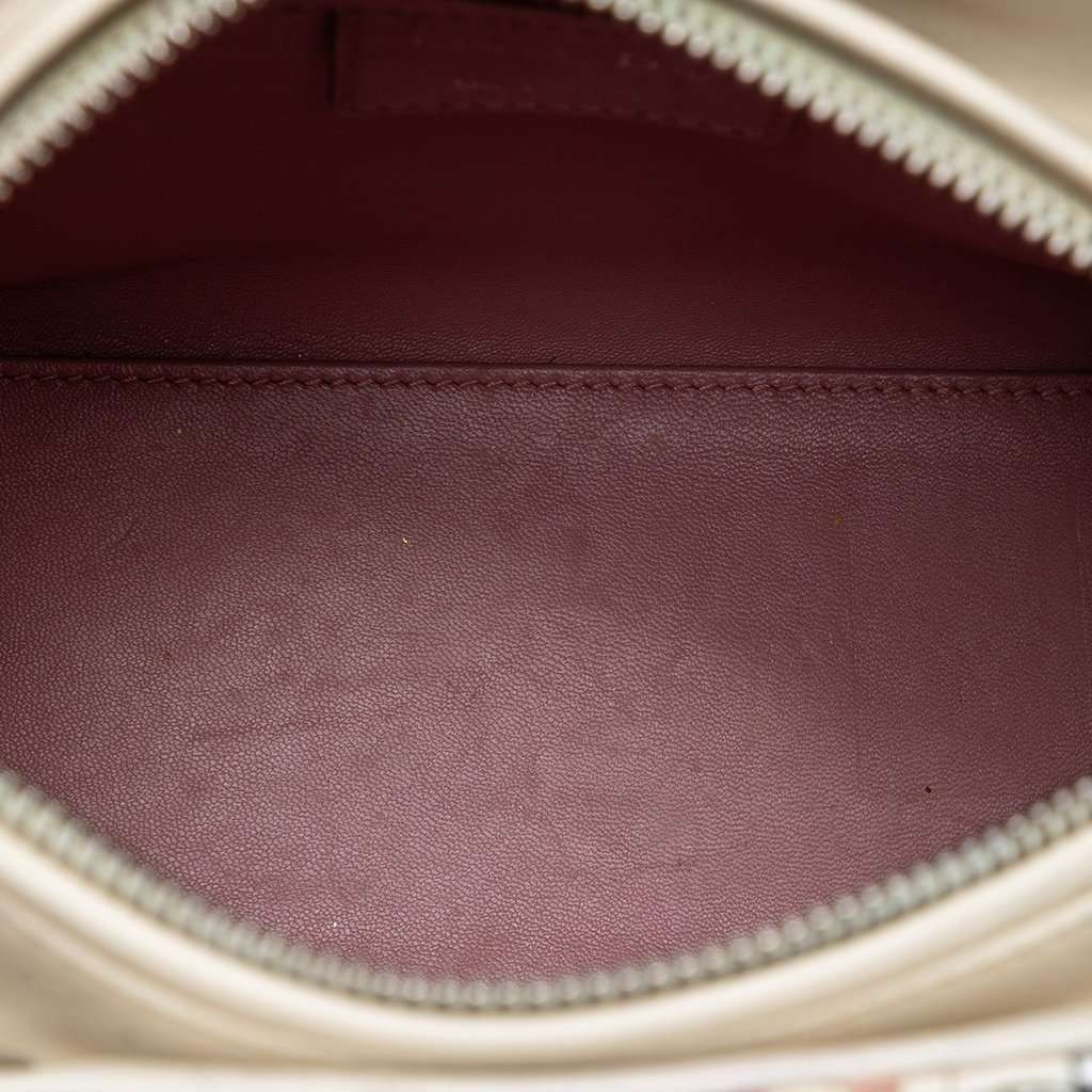 Dior Medium Woven Lambskin and Tweed Lady Dior White Leather Very good - Model View
