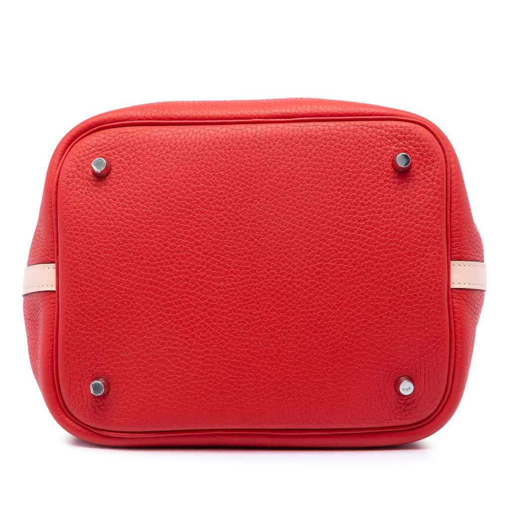 Hermès Bicolor Clemence and Swift Picotin Lock 22 Red Leather Very good condition - Inside View