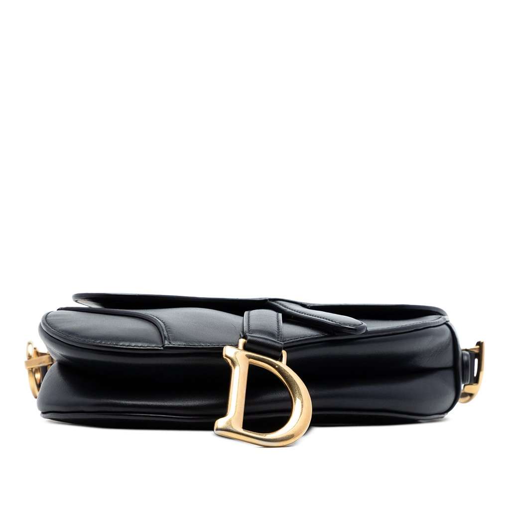 Dior Mini Smooth Calfskin Saddle Bag Black Leather Very good condition - Inside View