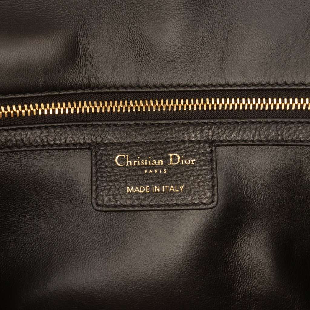 Dior Large Calfskin Cannage Caro Crossbody Black Leather Very good condition - Box View