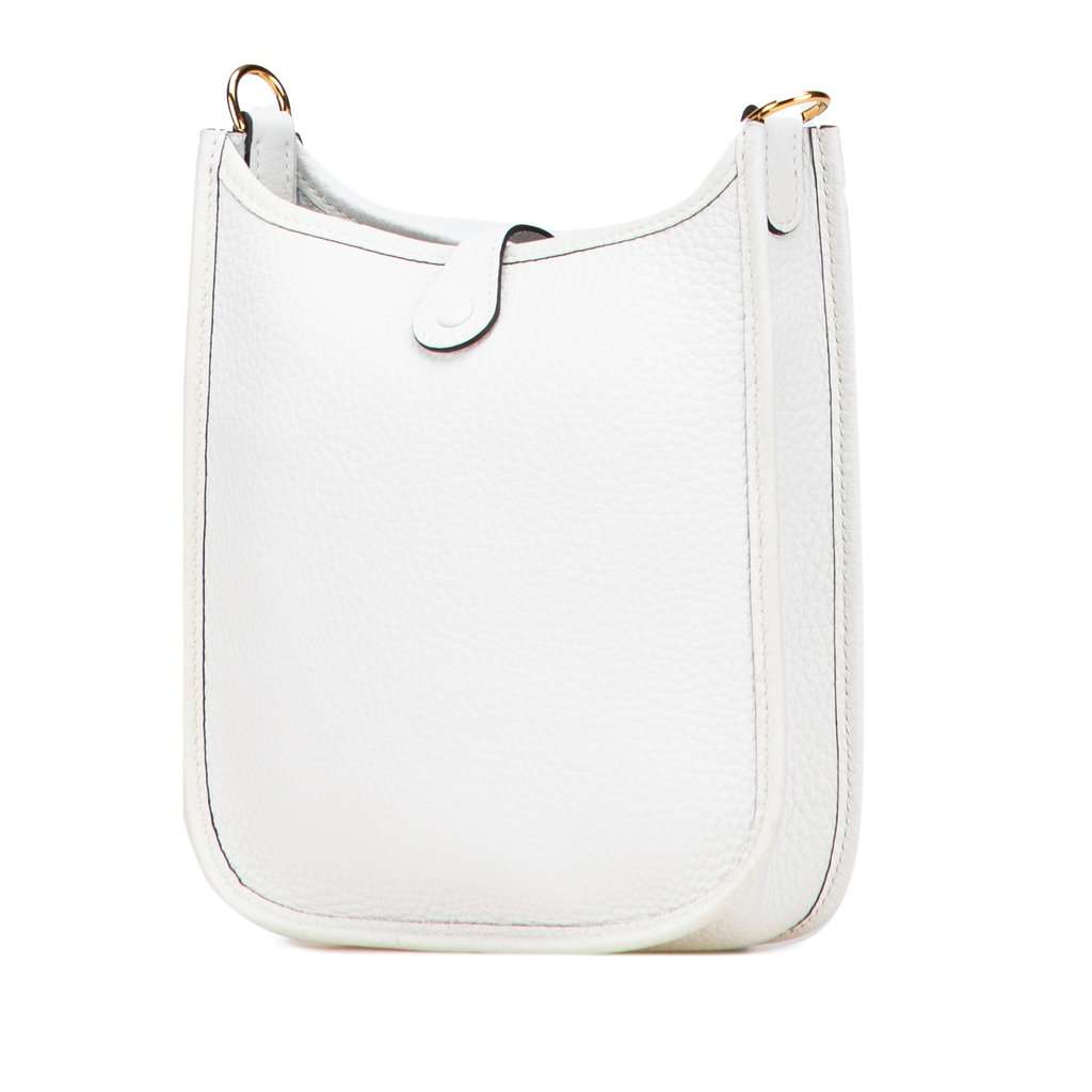 Hermès Clemence Evelyne TPM White Leather Very good condition - Back View