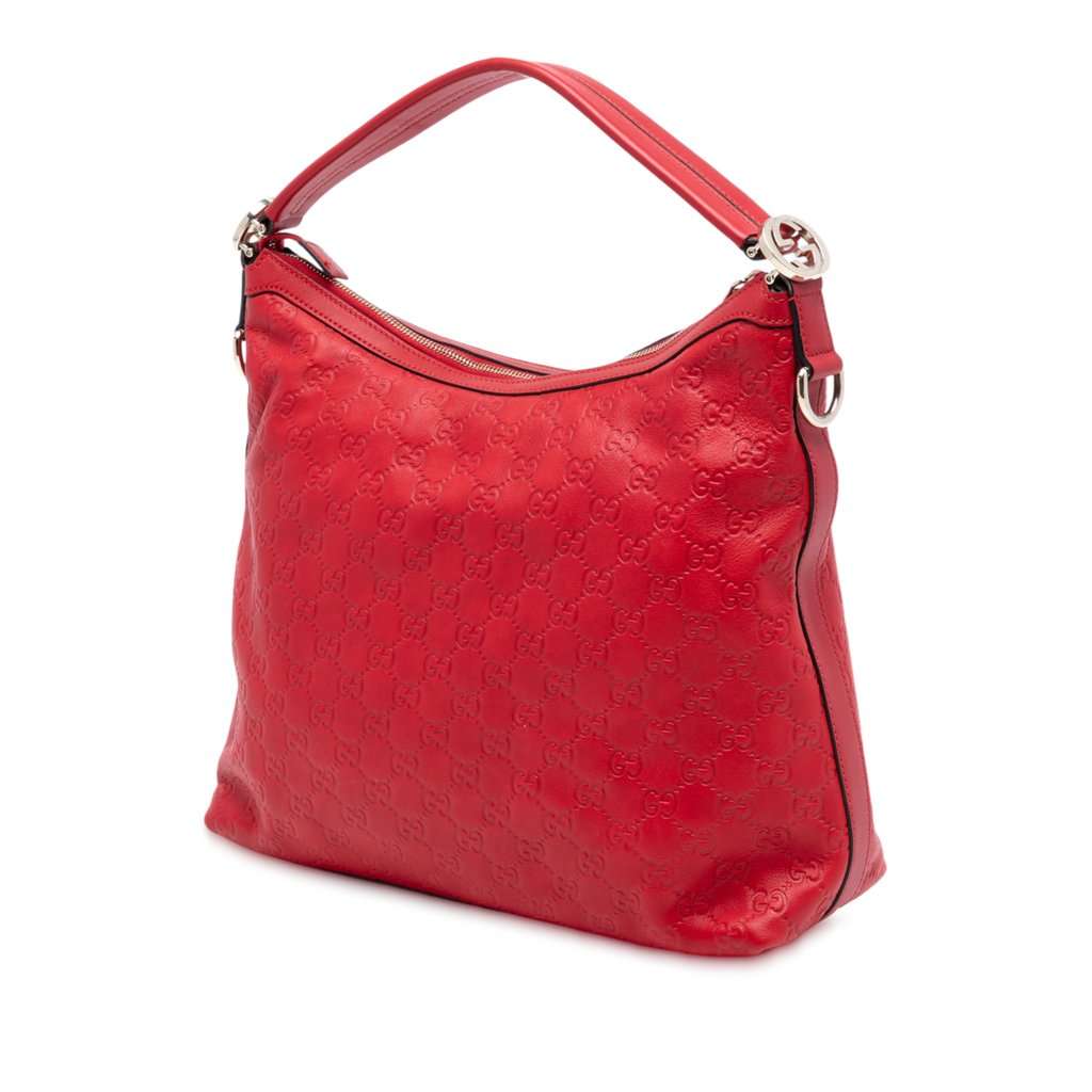Gucci Small Guccissima Miss GG Satchel Red Leather Very good - Back View