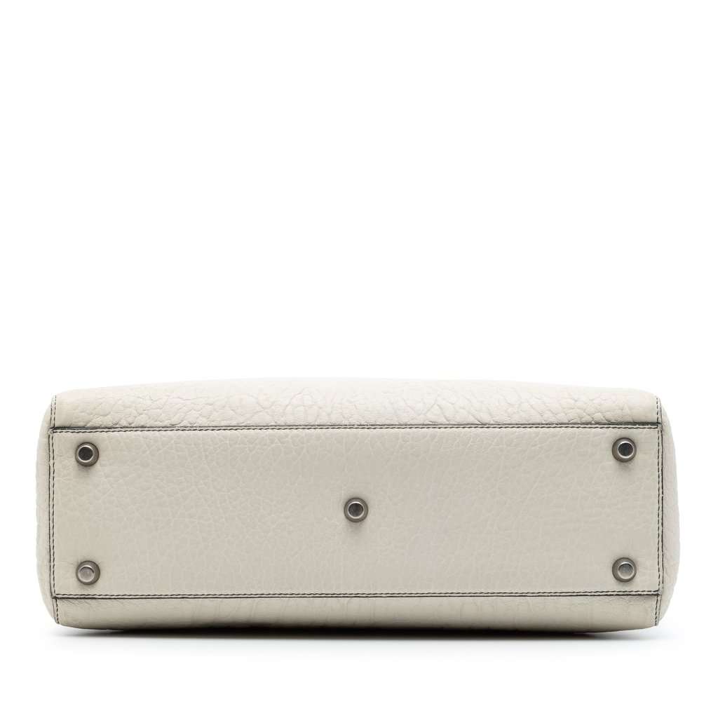 Dior Large Canyon Grained Lambskin Lady Dior White Leather Very good condition - Inside View