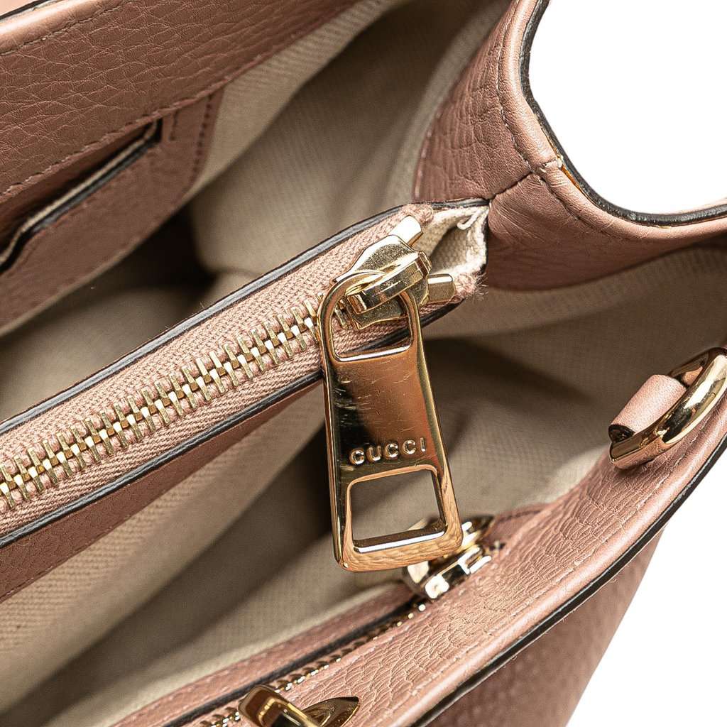 Gucci Medium Calfskin Bamboo Shopper Satchel Pink Leather Very good - Box View