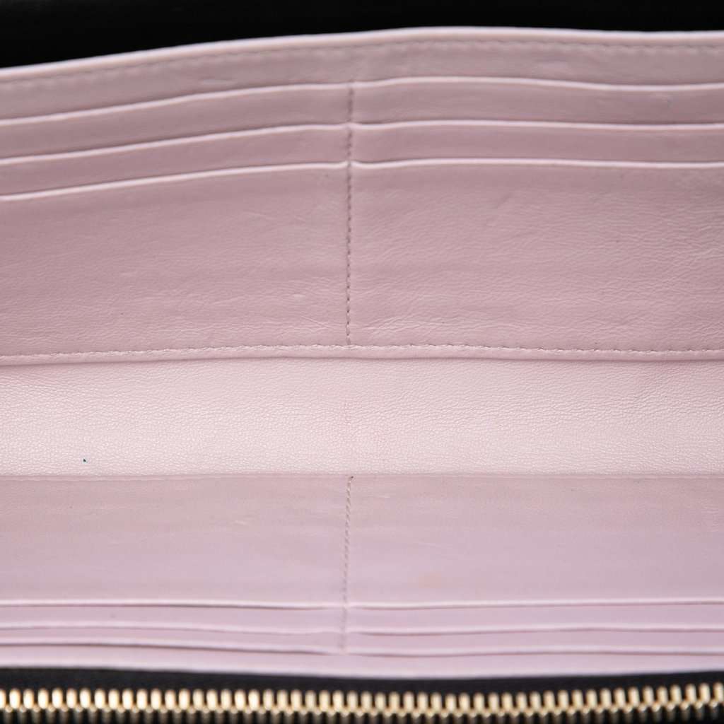 Dior Lambskin Cannage Miss Dior Promenade Wallet on Chain Black Leather Very good condition - Model View