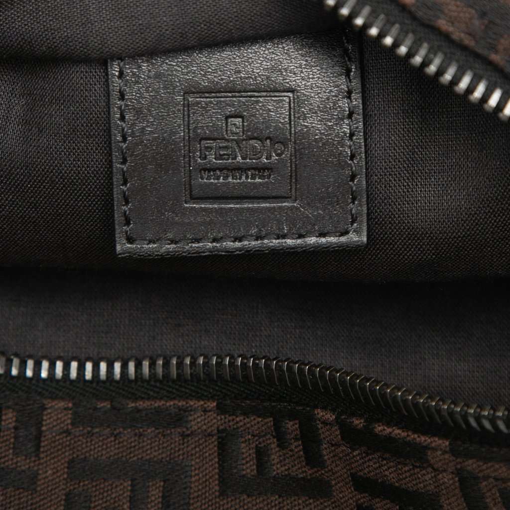 Fendi Mini Zucchino Canvas Handbag Brown Very good - Box View