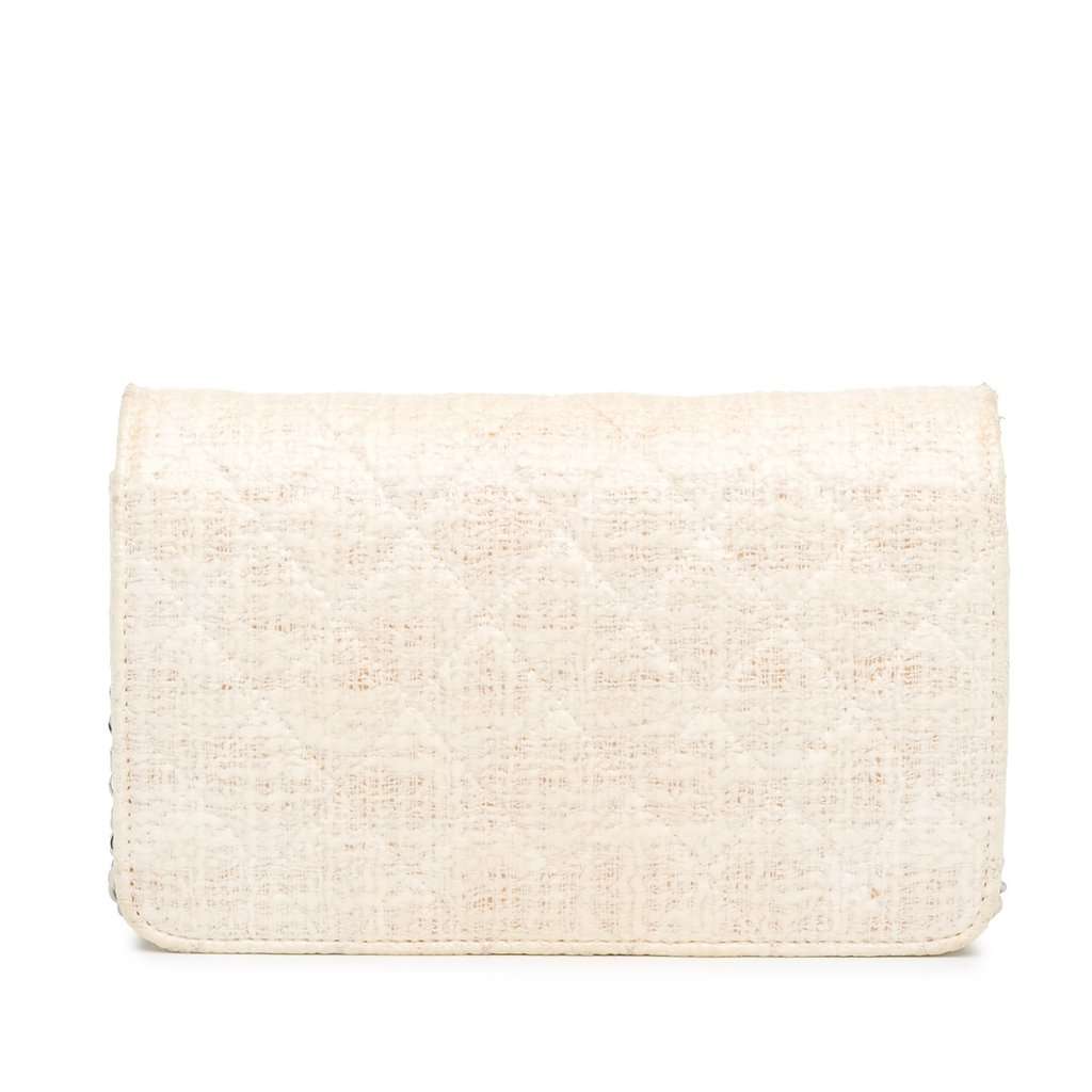 Chanel CC Coated Tweed Wallet On Chain Beige Very good - Inside View