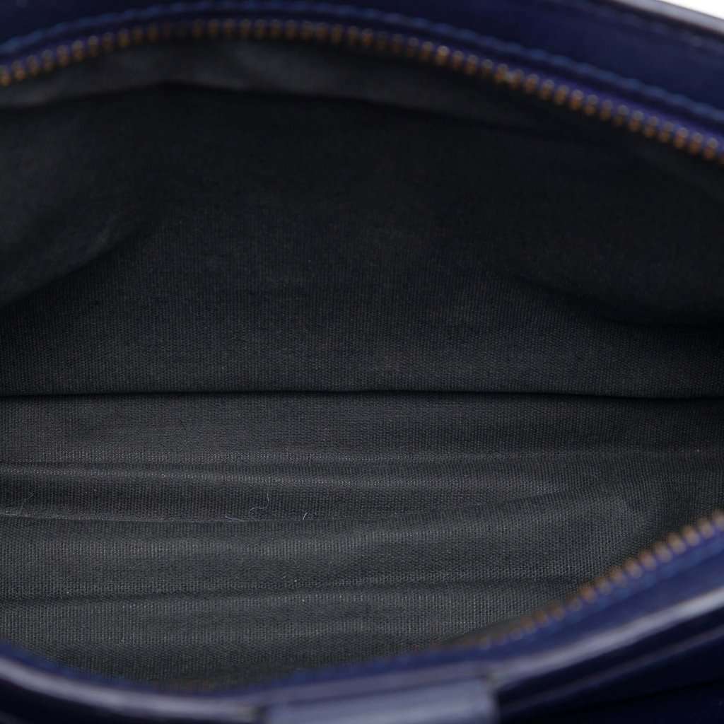 Bottega Veneta Nappa Intrecciato Trimmed Clutch Blue Leather Very good - Model View