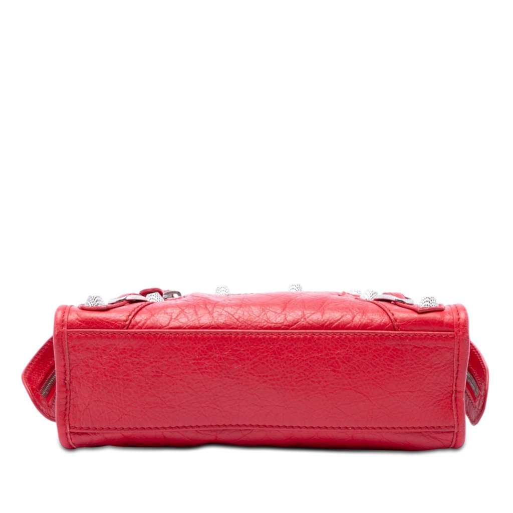 Balenciaga Mini Lambskin Motocross Giant 21 City Satchel Red Leather Very good - Inside View
