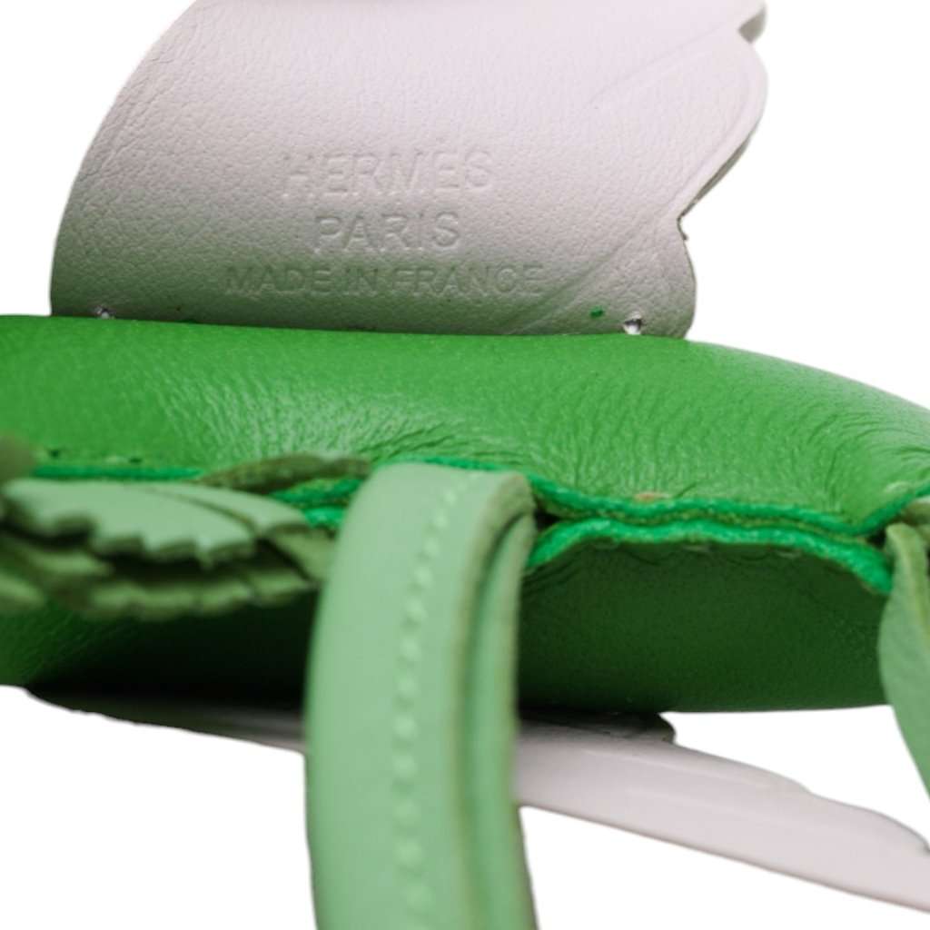 Hermès Milo Lambskin and Swift Grigri Rodeo Pegase Bag Charm PM Green Leather Very good - Inside View