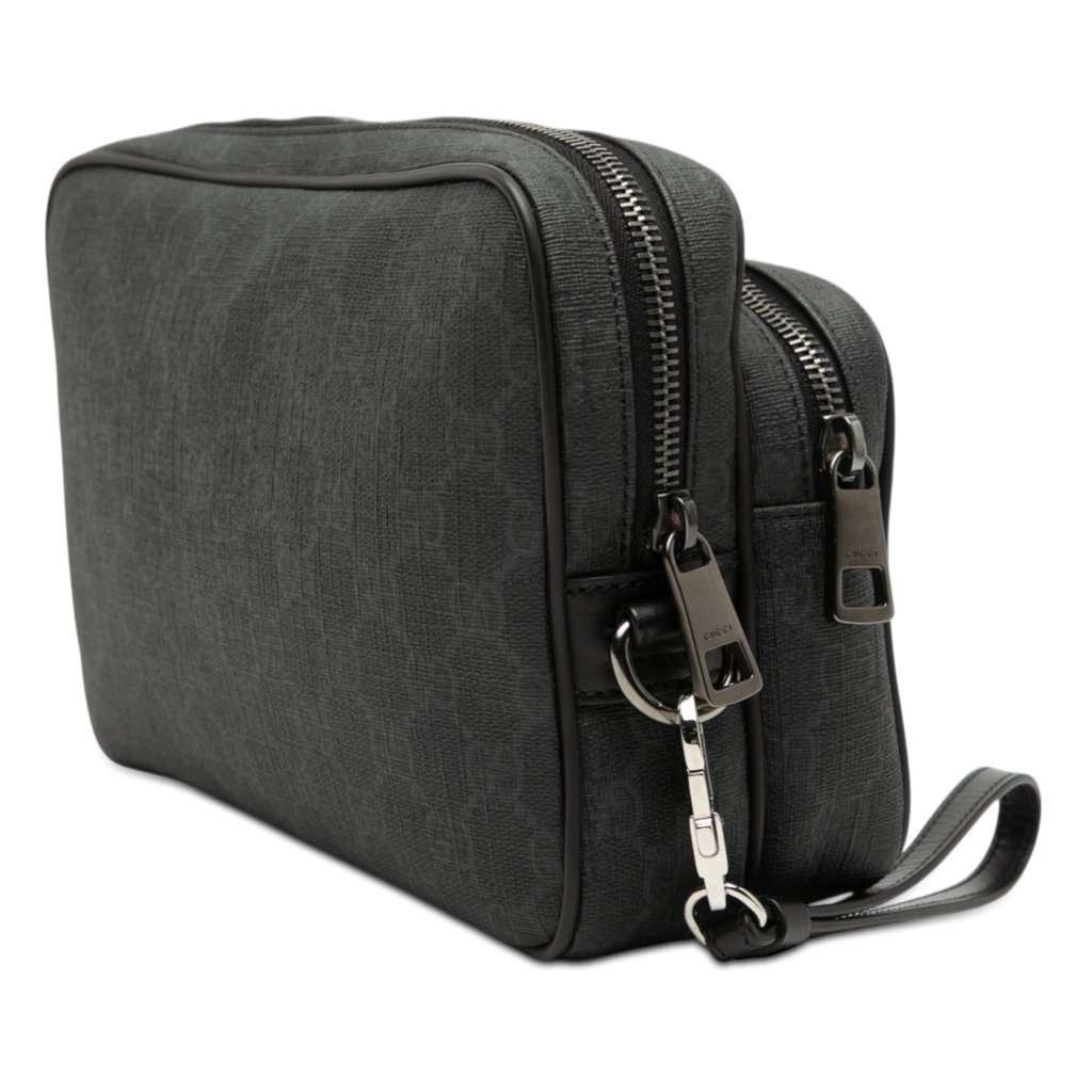 Gucci GG Supreme Clutch Black Very good condition - Back View