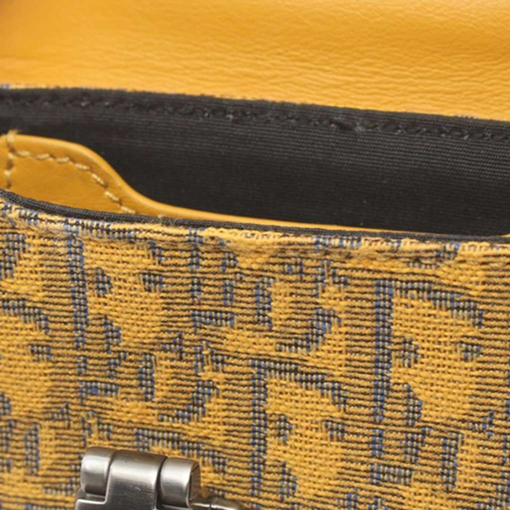 Dior Nano Oblique Lock Pouch Crossbody Yellow Very good - Box View