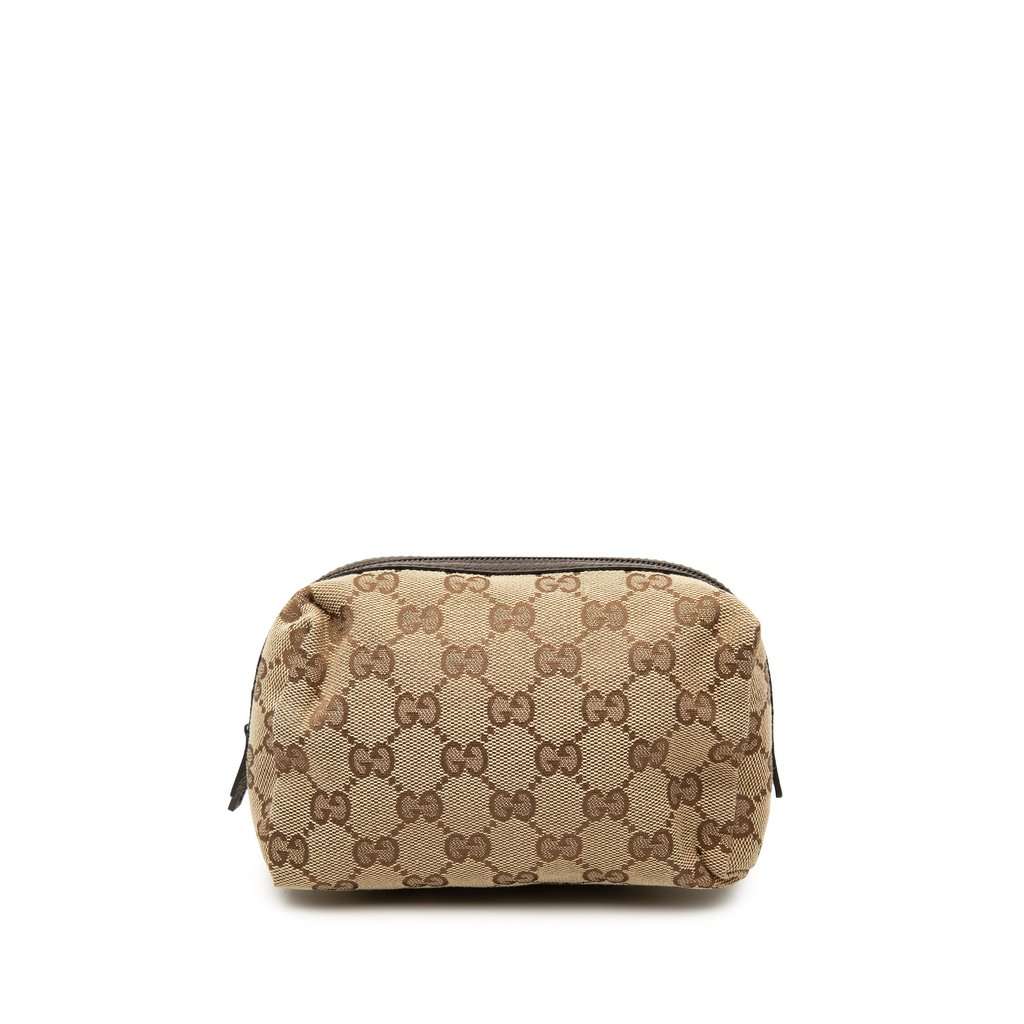 Gucci GG Canvas Pouch Beige Very good - Front View
