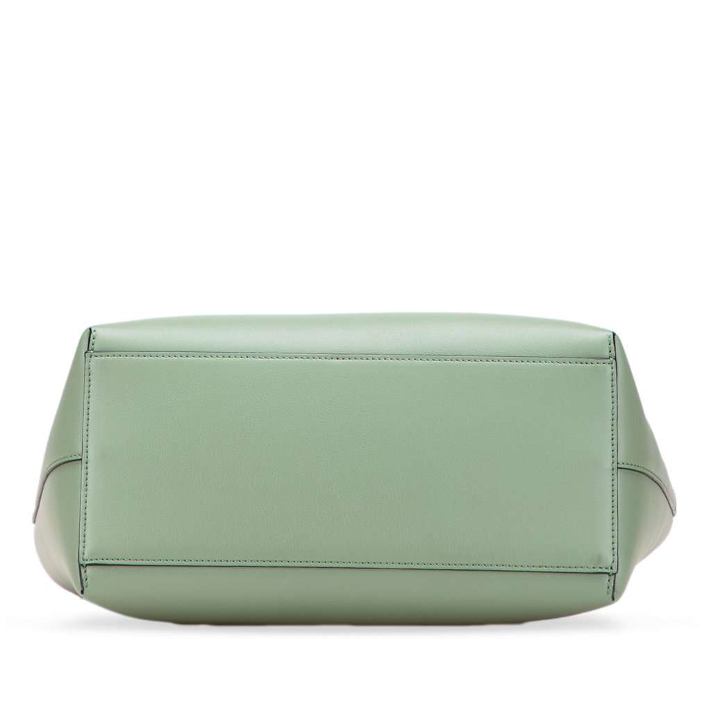 Loewe Small Smooth Calfskin Anagram Tote Green Leather Very good - Inside View