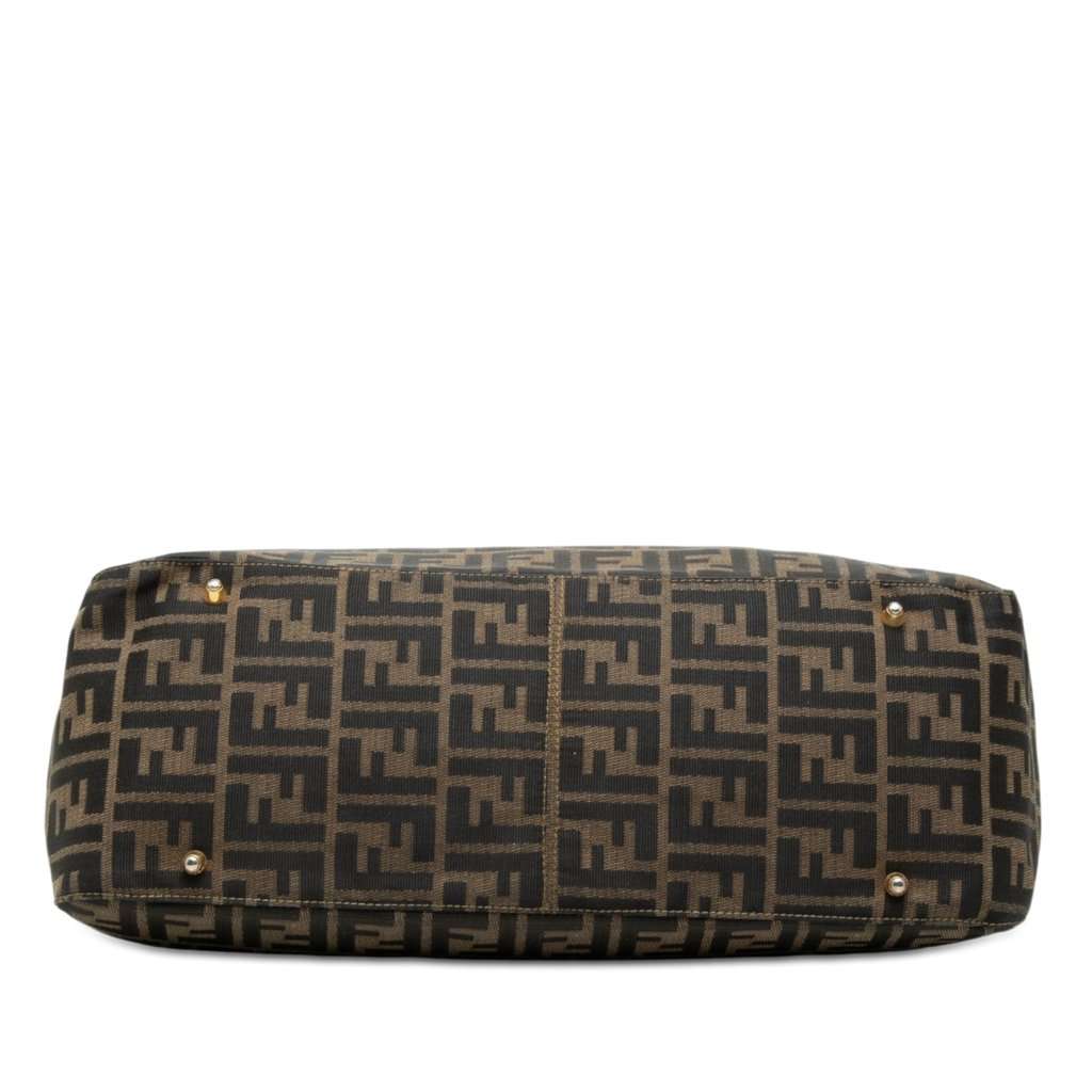 Fendi Large Zucca Canvas Twins Tote Brown Very good condition - Inside View