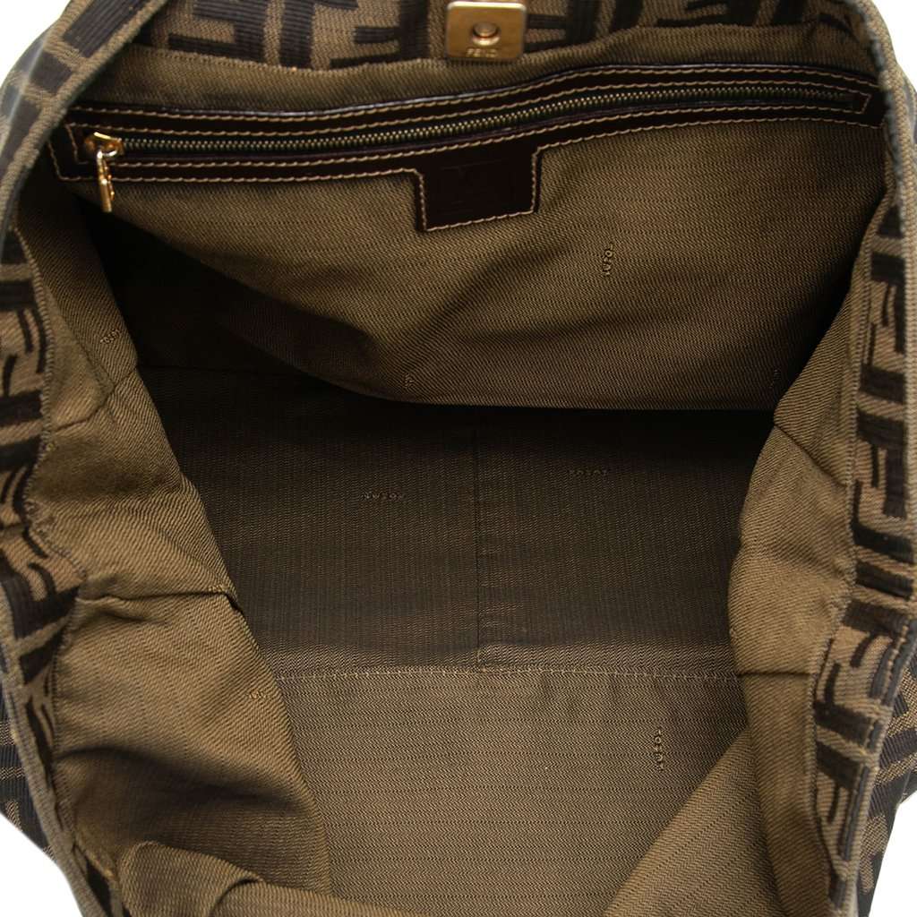 Fendi Large Zucca Canvas Twins Tote Brown Very good condition - Model View