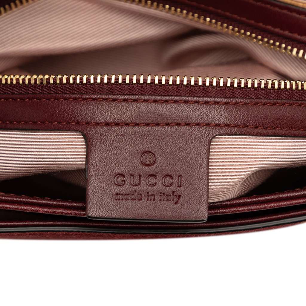 Gucci Medium Suede Arli Crossbody Red Leather Very good condition - Box View