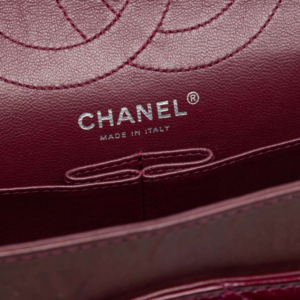 Chanel Quilted Patent Reissue 2.55 Double Flap 226 Red Leather Very good condition - Box View