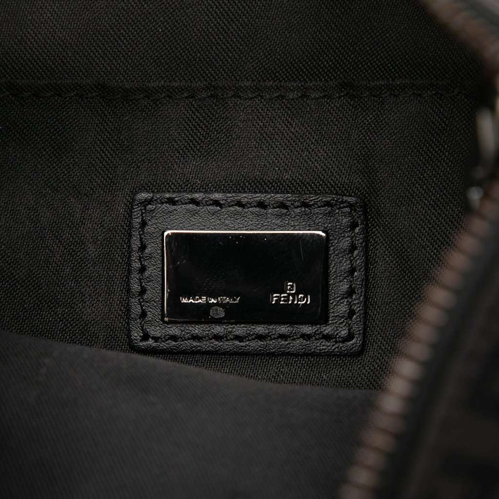 Fendi Zucchino Canvas Crossbody Black Very good condition - Box View