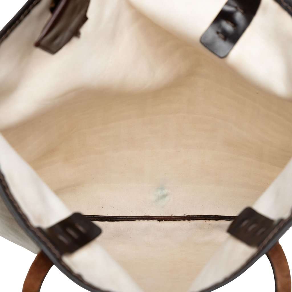 Fendi Zucca Canvas Tote Brown Very good - Model View