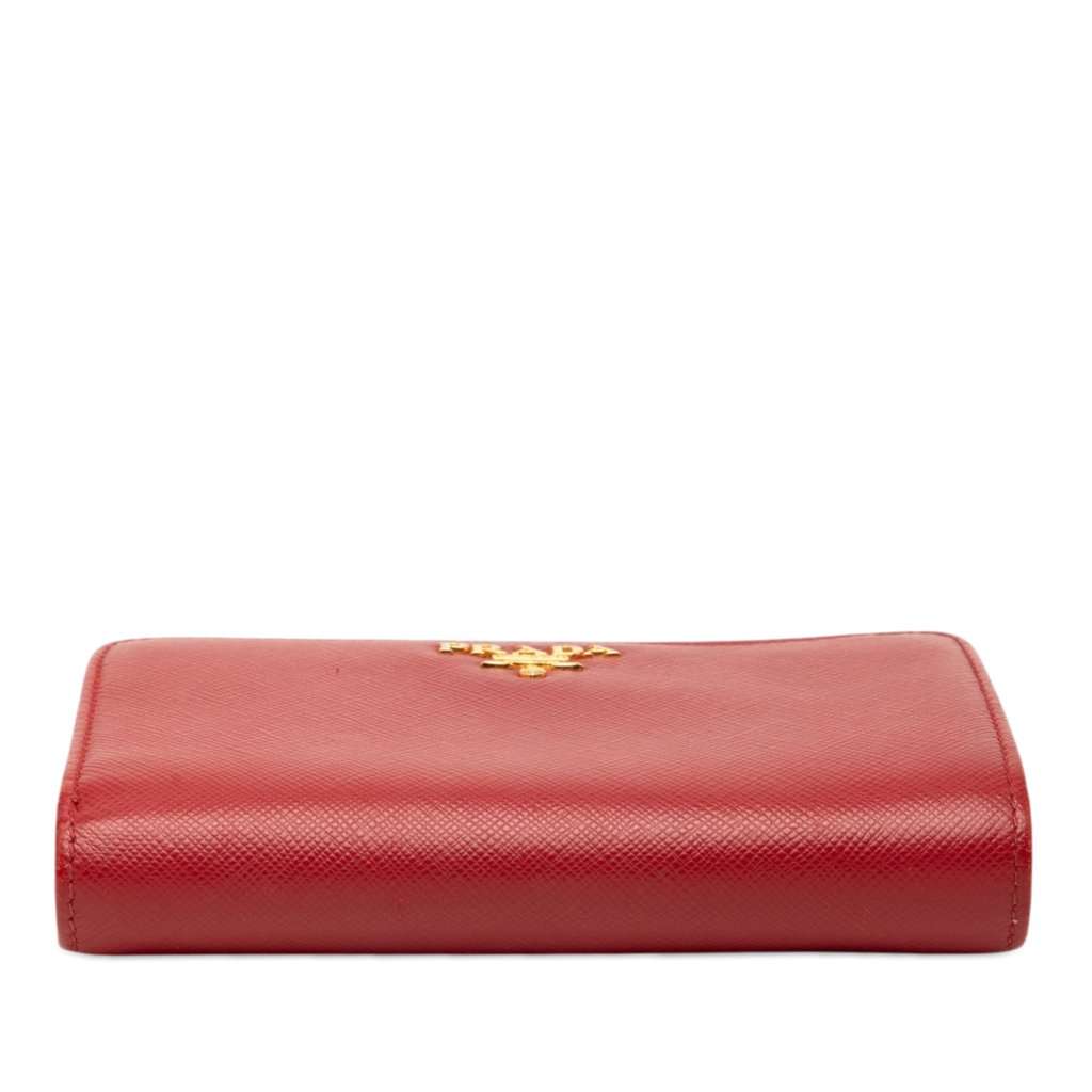 Prada Saffiano Bifold Compact Wallet Red Leather Very good condition - Inside View