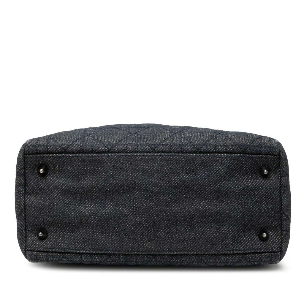 Dior Medium Denim Cannage Lady Dior Blue Very good condition - Inside View