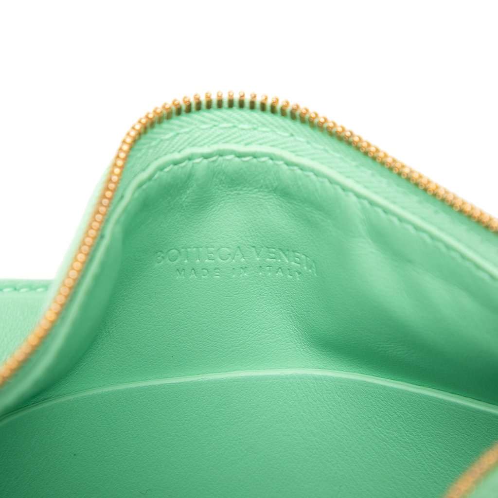 Bottega Veneta Mini Leather Intrecciato Sunrise Hobo Green Leather Very good condition - Box View