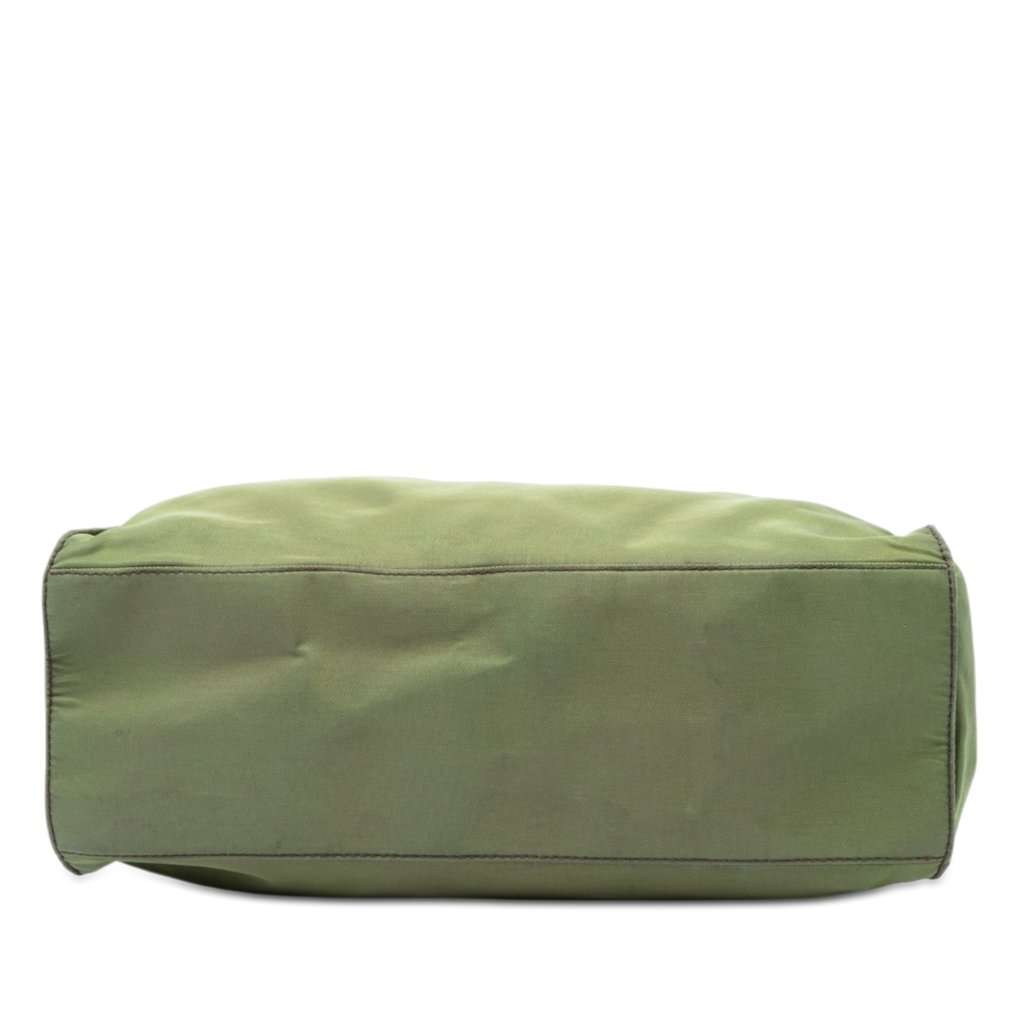 Prada Tessuto Enamel Top Handle Bag Green Very good - Inside View