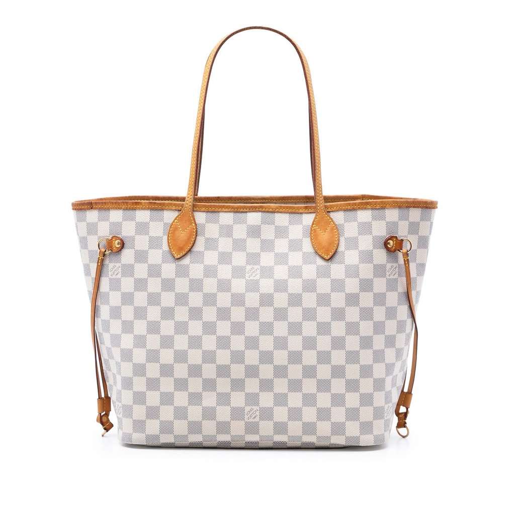 Louis Vuitton Damier Azur Neverfull MM White Very good condition - Front View