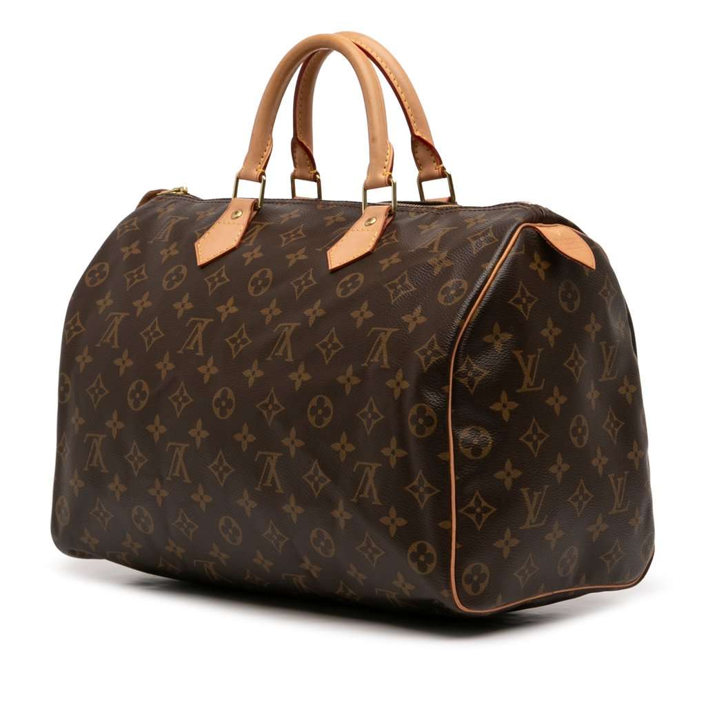 Louis Vuitton Monogram Speedy 35 Brown Very good condition - Back View