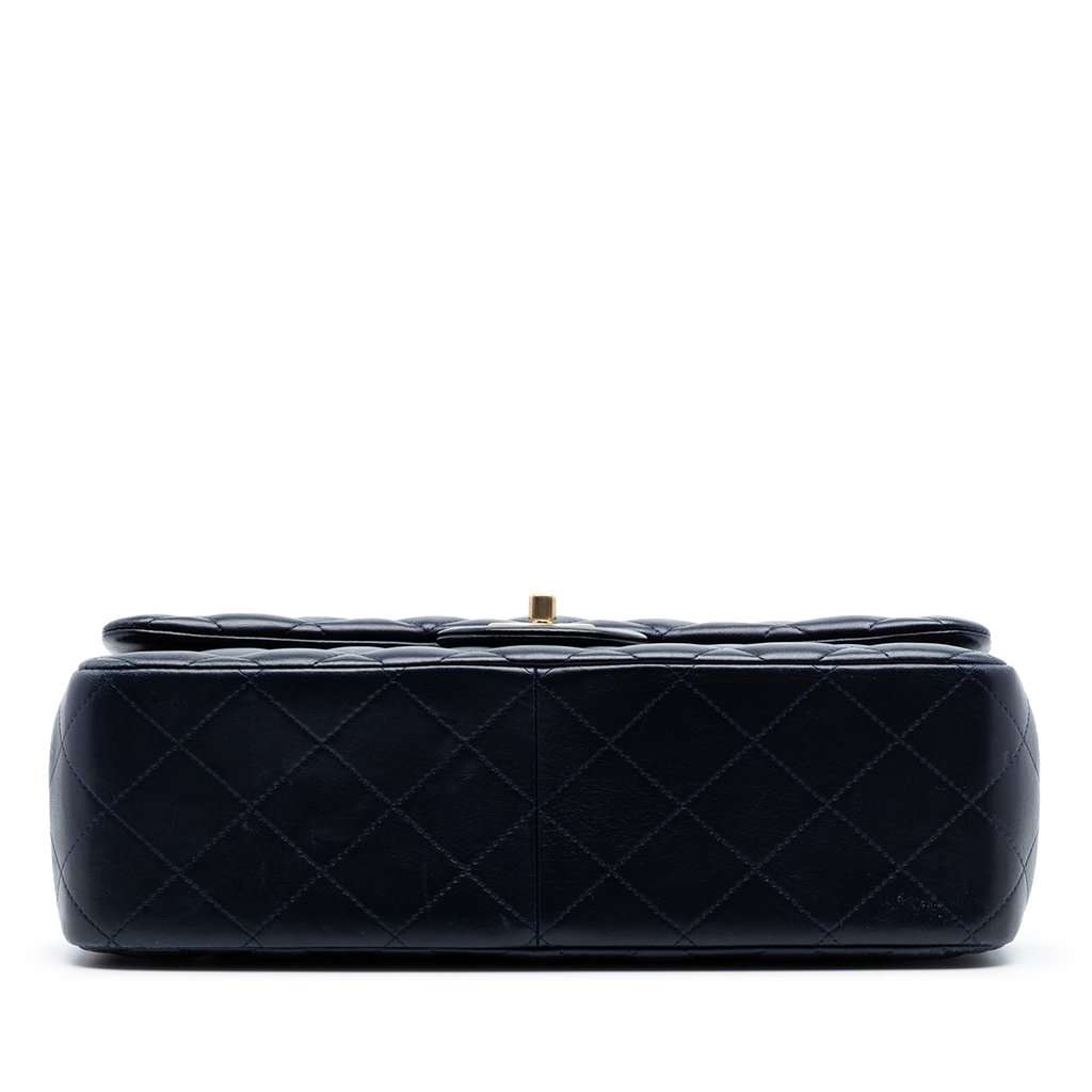 Chanel Jumbo Classic Lambskin Double Flap Blue Leather Very good condition - Inside View
