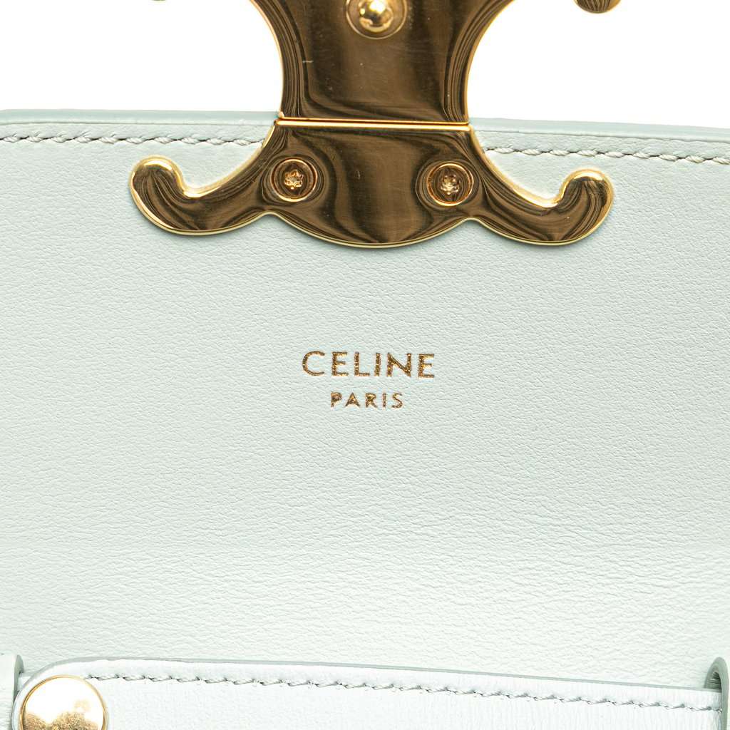 Celine Mini Calfskin Claude Crossbody Blue Leather Very good - Box View