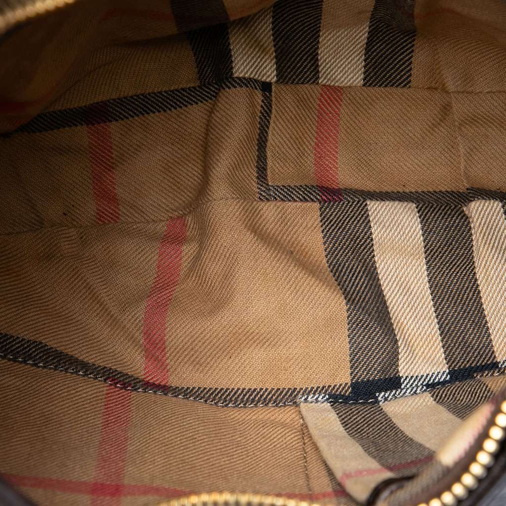 Burberry Small Leather Malika Hobo Brown Leather Very good - Model View