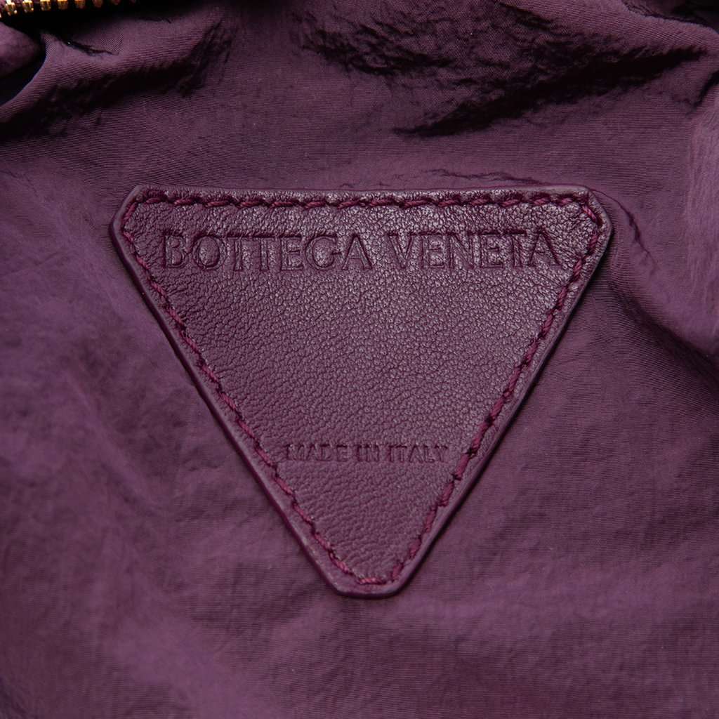 Bottega Veneta Mini Nappa Tubular Double Knot Bag Purple Leather Very good condition - Box View